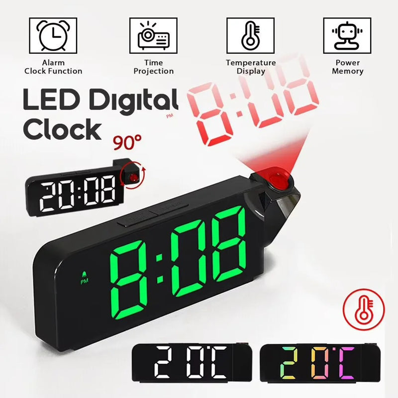 Relógio Digital com Projeção LED 8” ProjeTime™