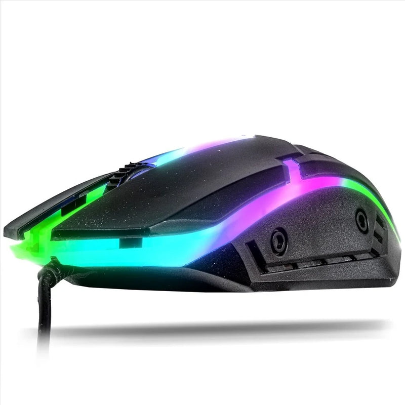 Kit Gamer com Teclado ABNT2 e Mouse Iluminado USB Knup FireStrike RGB