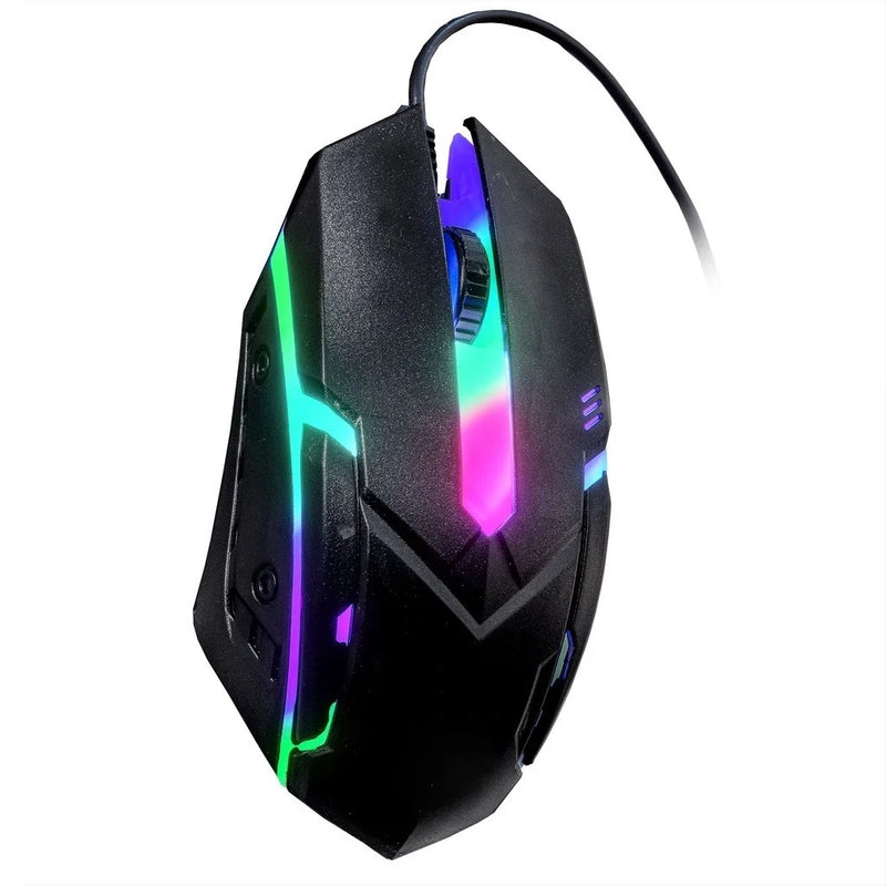 Kit Gamer com Teclado ABNT2 e Mouse Iluminado USB Knup FireStrike RGB